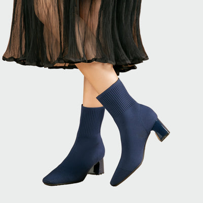 Alejandra | Botas Ortopédicas Tejidas en Suave Tono Beige