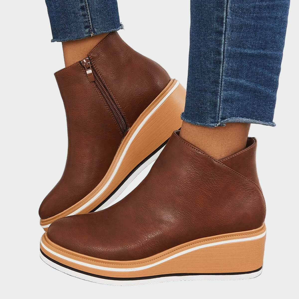 Rebeca | Botines Ortopédicos de Cuero Negro con Tacón