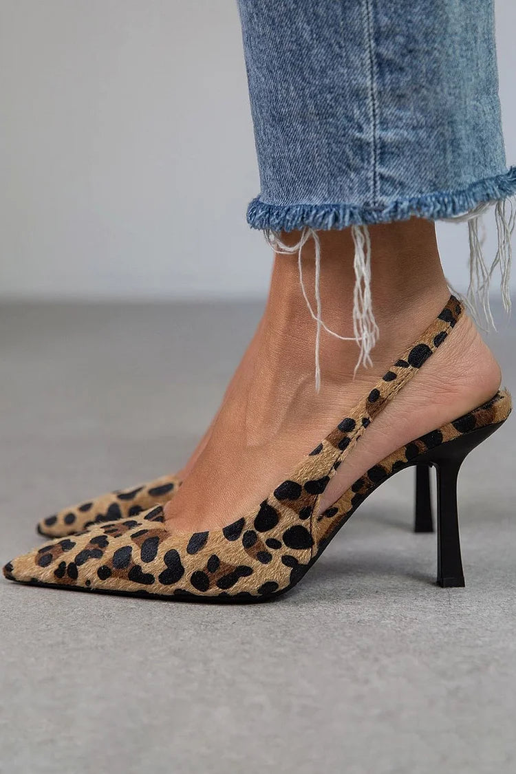 Galit™ | Zapatos de tacón con estampado de leopardo
