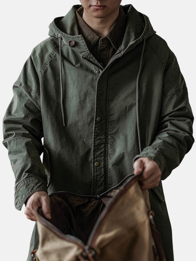 RAGNAR | Chaqueta Vintage Militar con Capucha