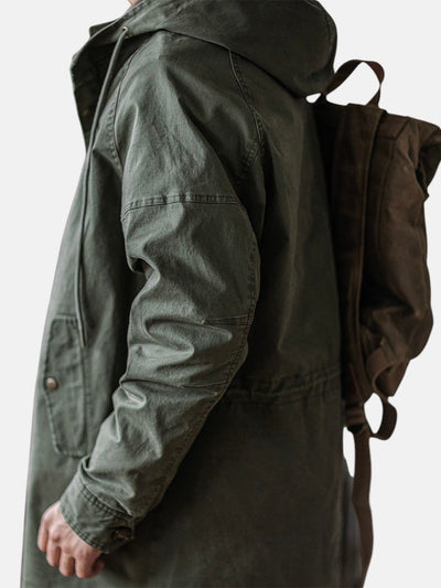RAGNAR | Chaqueta Vintage Militar con Capucha