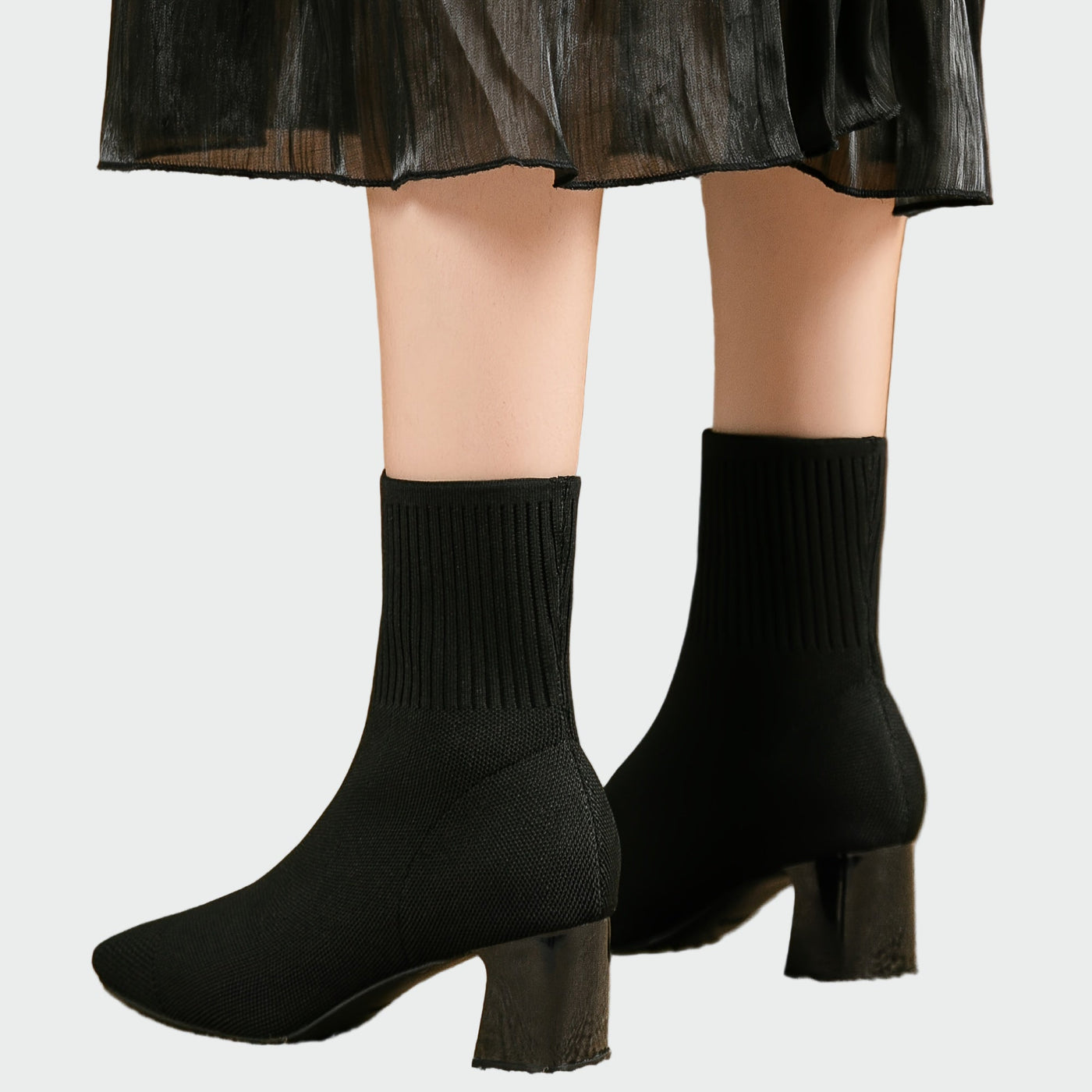 Alejandra | Botas Ortopédicas Tejidas en Suave Tono Beige