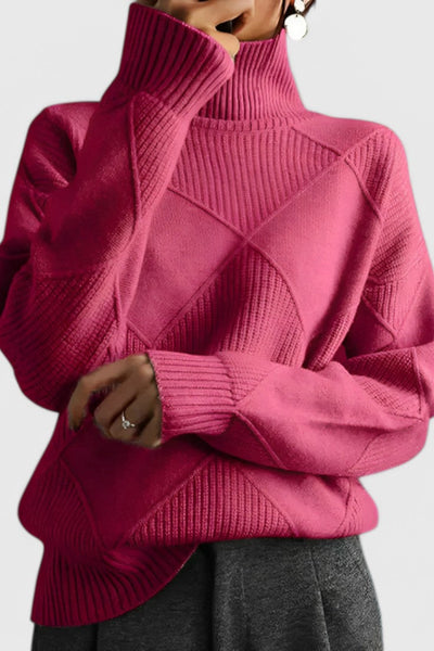 Jersey de Cachemira con Cuello Alto Jasmine