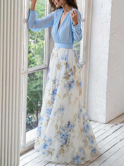 Yael™ | Vestido maxi floral vibrante
