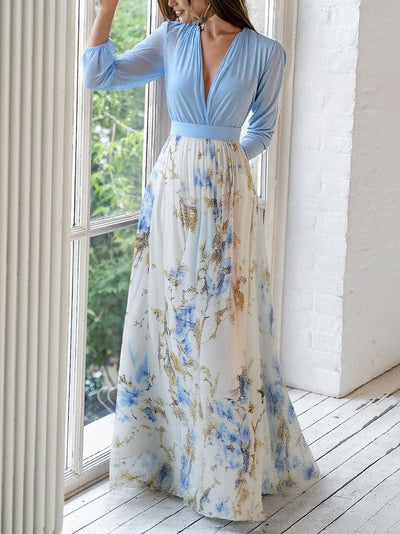 Yael™ | Vestido maxi floral vibrante