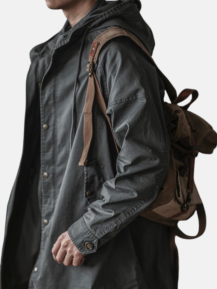 RAGNAR | Chaqueta Vintage Militar con Capucha