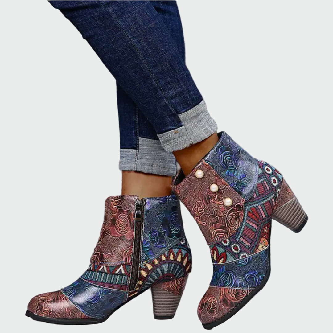 Adriana | Botas Ortopédicas Impermeables con Diseño Boho