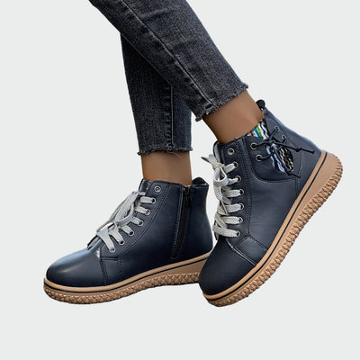 Inés | Modern Leather Low-Cut Orthopedic Boots