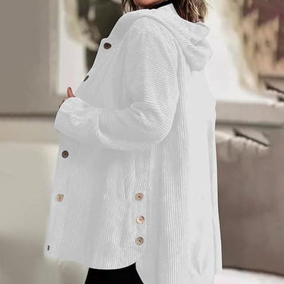 Adriana | Chaqueta de terciopelo con capucha para un look casual de otoño