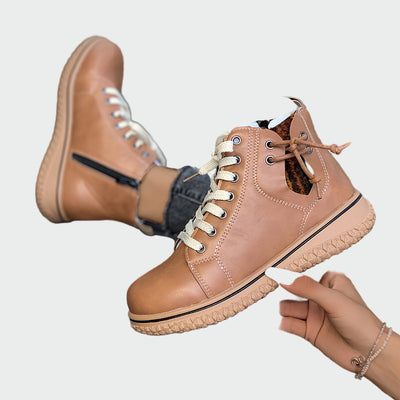 Inés | Modern Leather Low-Cut Orthopedic Boots