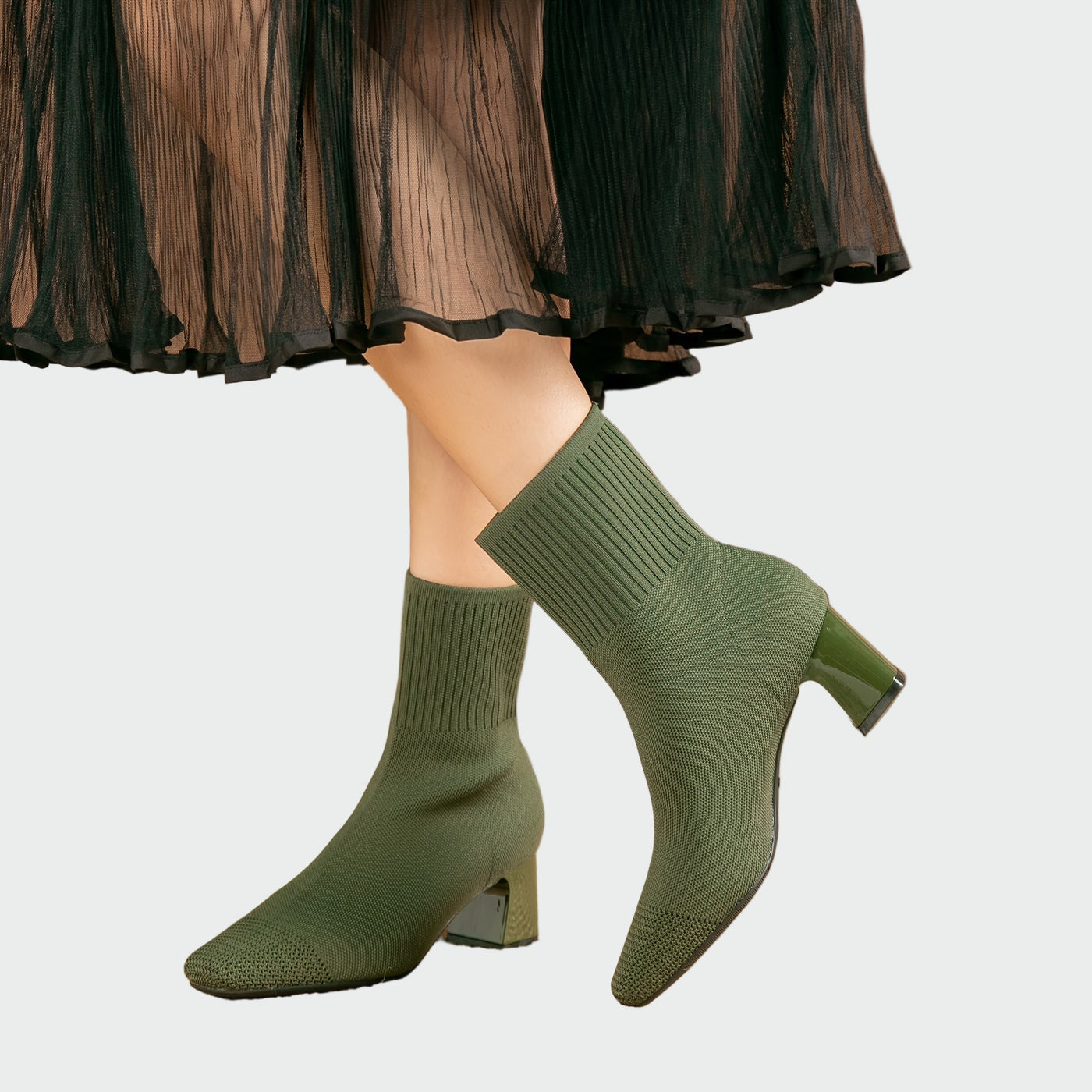 Alejandra | Botas Ortopédicas Tejidas en Suave Tono Beige