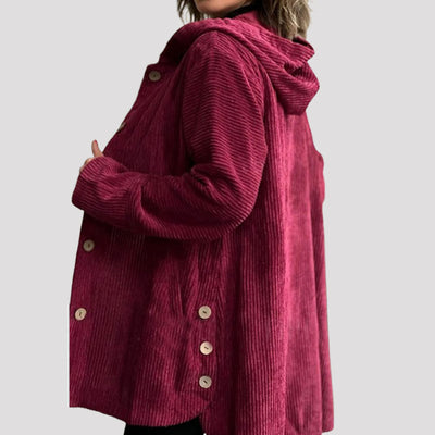 Adriana | Chaqueta de terciopelo con capucha para un look casual de otoño