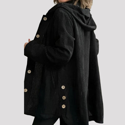 Adriana | Chaqueta de terciopelo con capucha para un look casual de otoño
