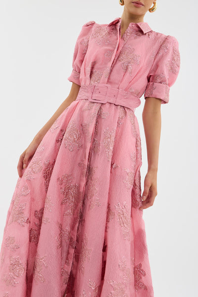 Maya™ | Vestido con mangas abullonadas cortas