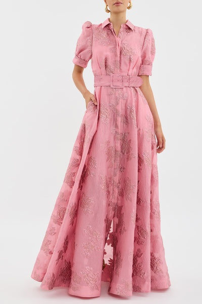 Maya™ | Vestido con mangas abullonadas cortas