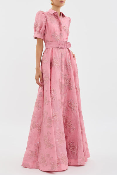 Maya™ | Vestido con mangas abullonadas cortas