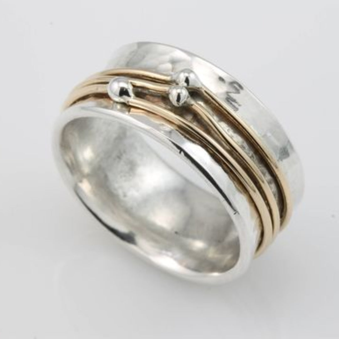 Lidia - Anillo Vintage de Plata con Baño de Oro