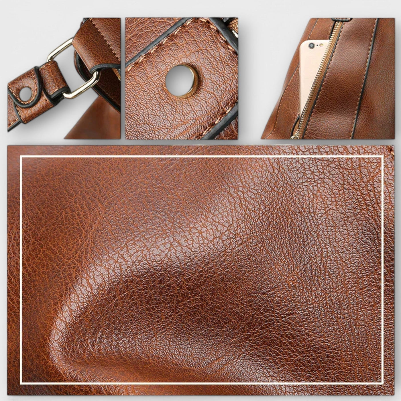 Saskia™ | Bolso Clásico con Doble Cierre