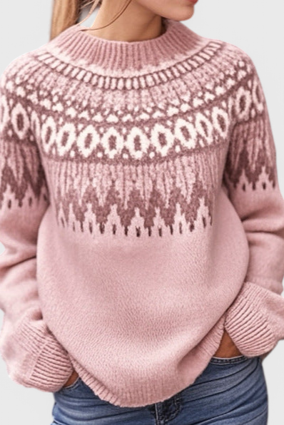 Suéter Acogedor Lucia con Diseño Fair Isle