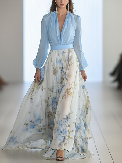 Yael™ | Vestido maxi floral vibrante