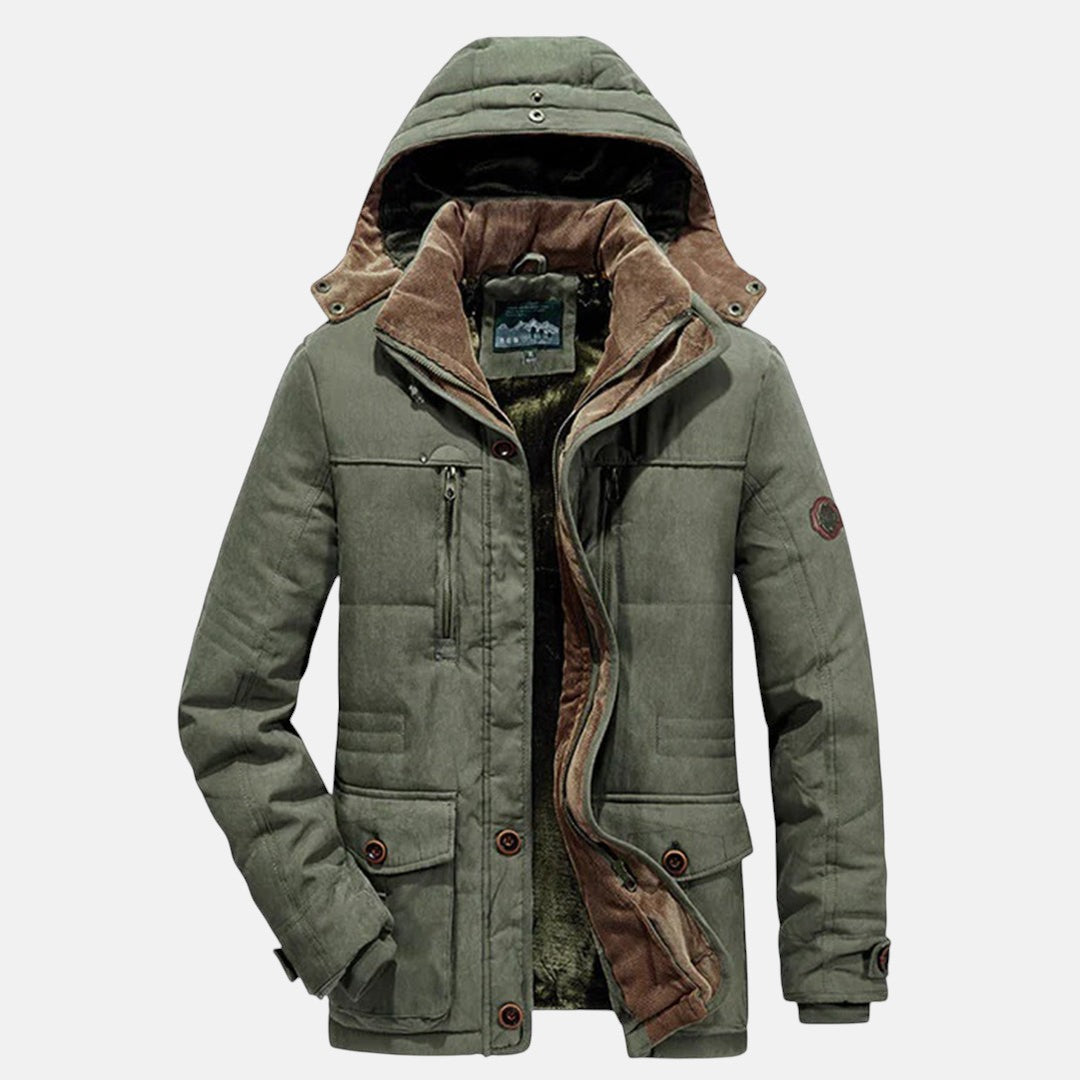 Rafael | Chaqueta de Invierno con Forro de Fleece y Capucha