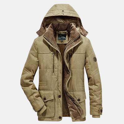 Rafael | Chaqueta de Invierno con Forro de Fleece y Capucha