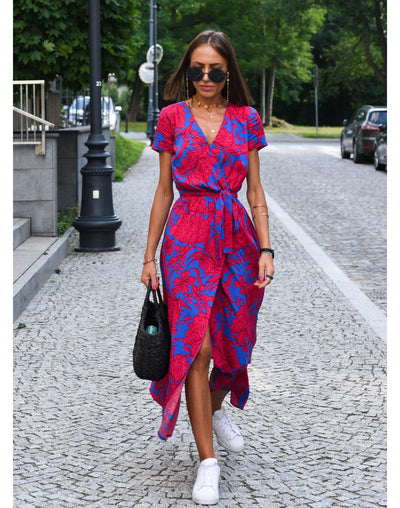 Cilia™ | Vestido midi floral envolvente