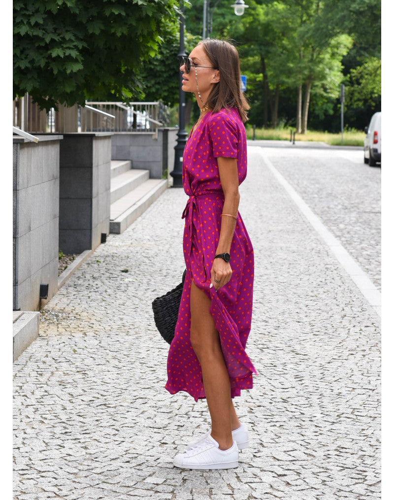 Cilia™ | Vestido midi floral envolvente