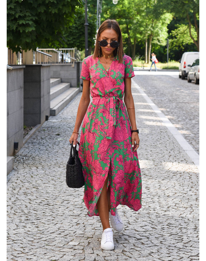 Cilia™ | Vestido midi floral envolvente