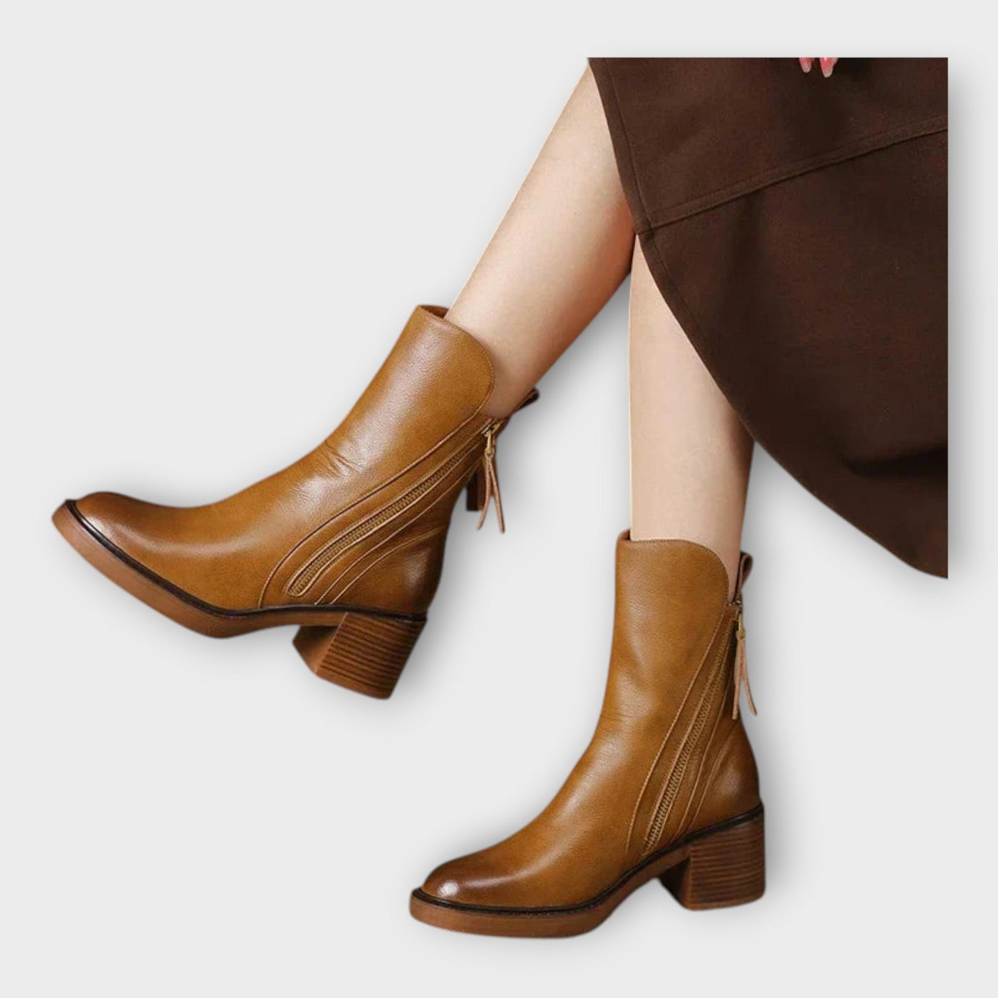 Ángela | Botines Elegantes con Detalle de Cierre
