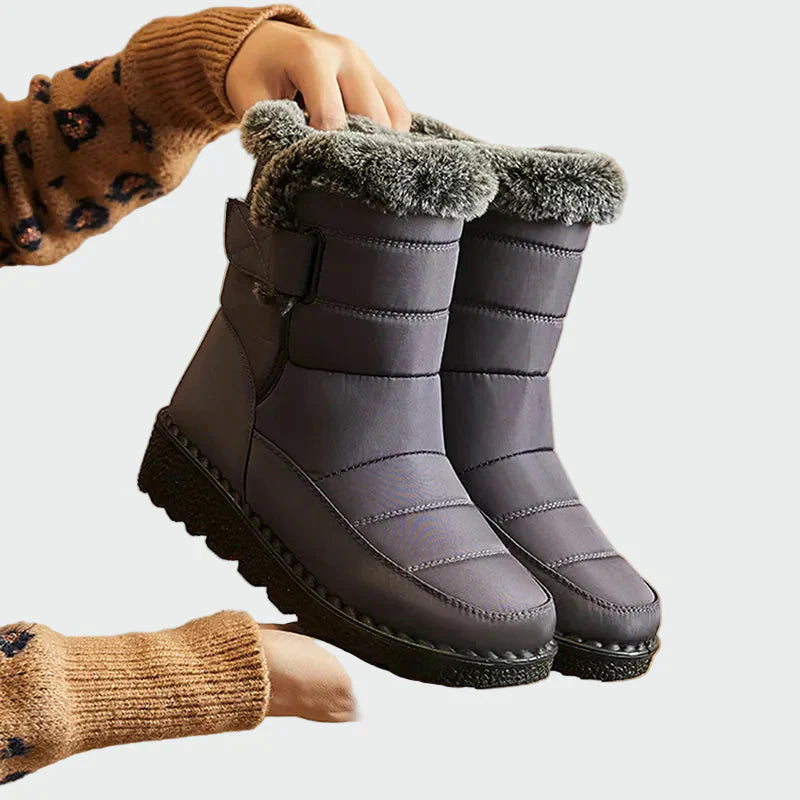 Jimena | Botas Acogedoras con Forro de Peluche en Azul Marino