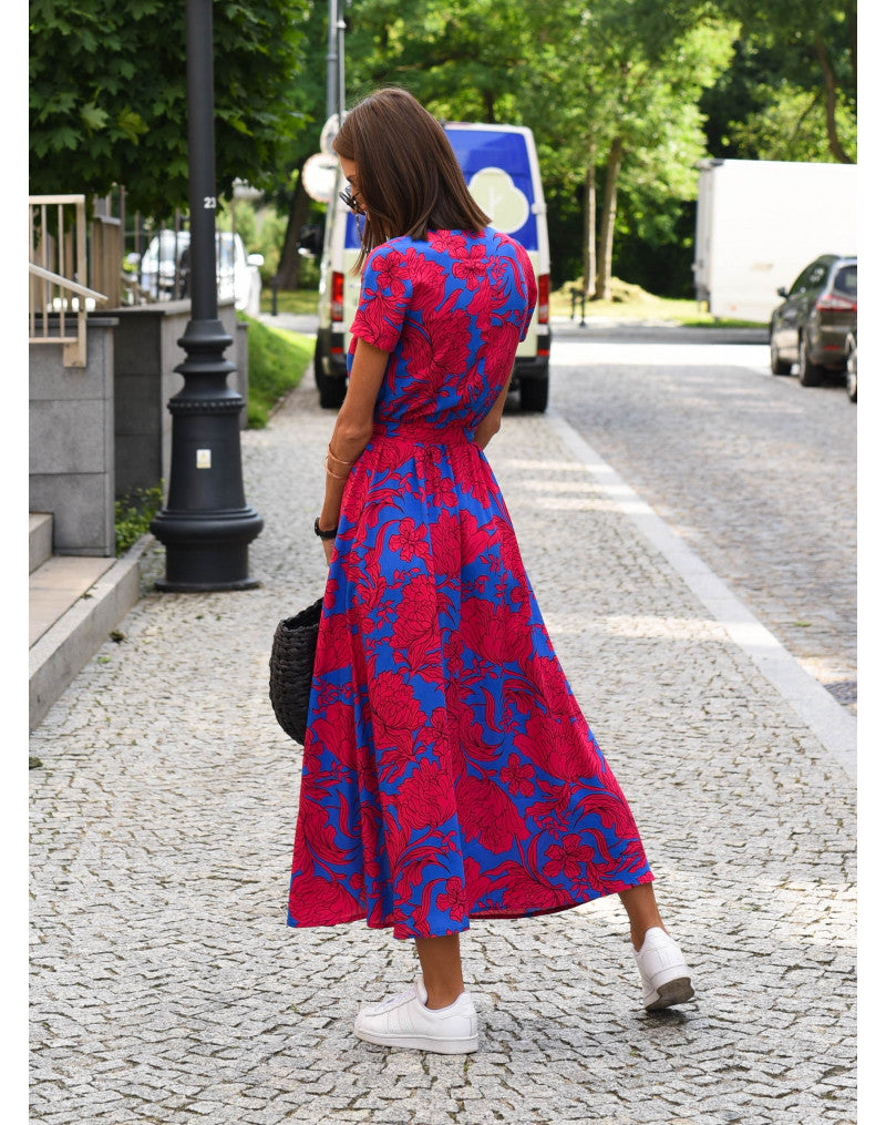 Cilia™ | Vestido midi floral envolvente