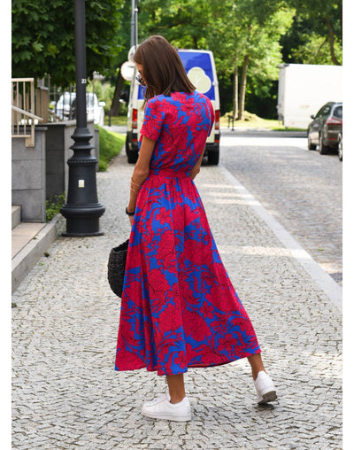 Cilia™ | Vestido midi floral envolvente