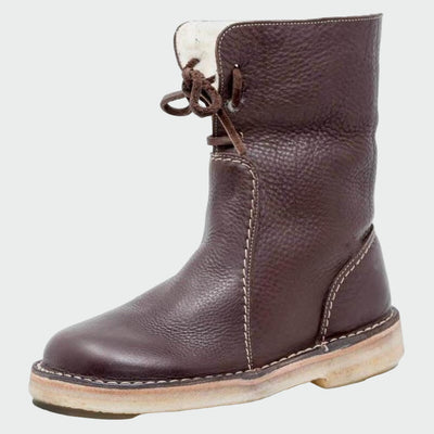 Alba | Botines de Cuero Impermeables con Aislamiento de Lana