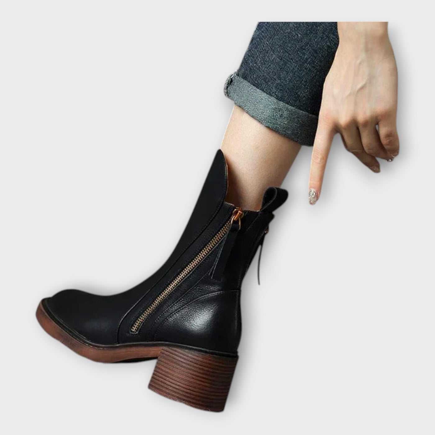 Ángela | Botines Elegantes con Detalle de Cierre