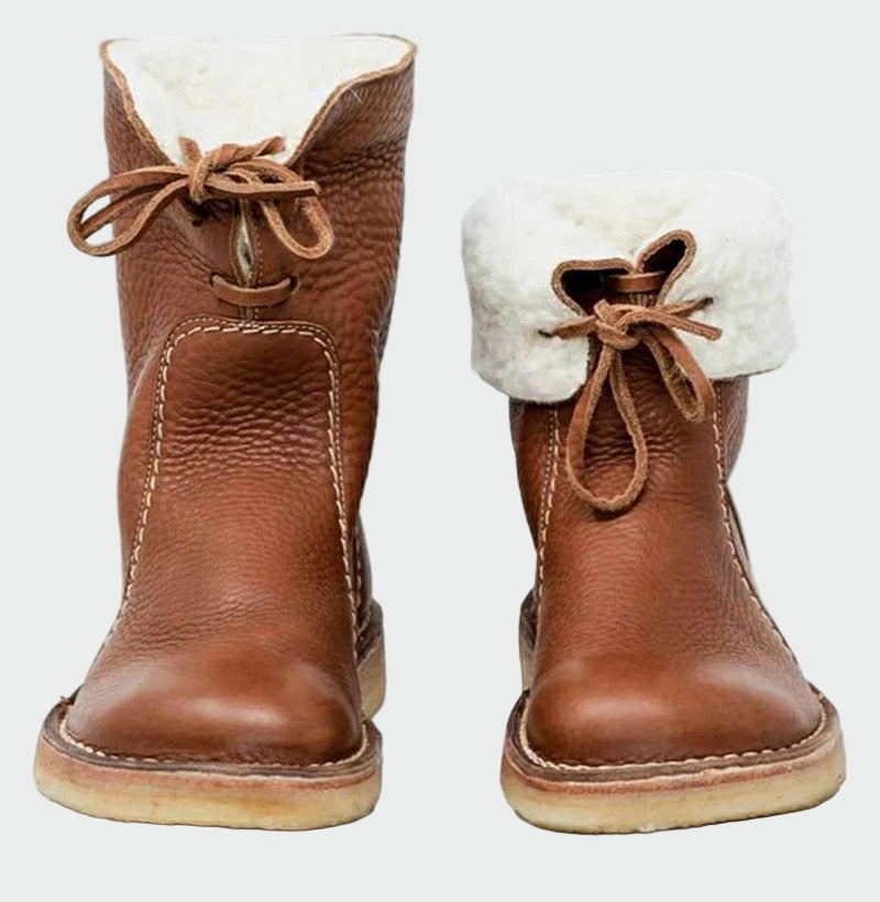 Alba | Botines de Cuero Impermeables con Aislamiento de Lana