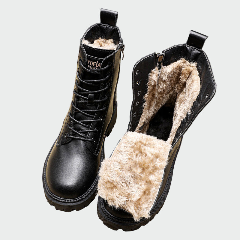 Beatriz | Botas de Invierno de Cuero con Forro de Piel