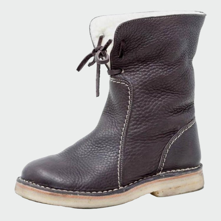 Alba | Botines de Cuero Impermeables con Aislamiento de Lana