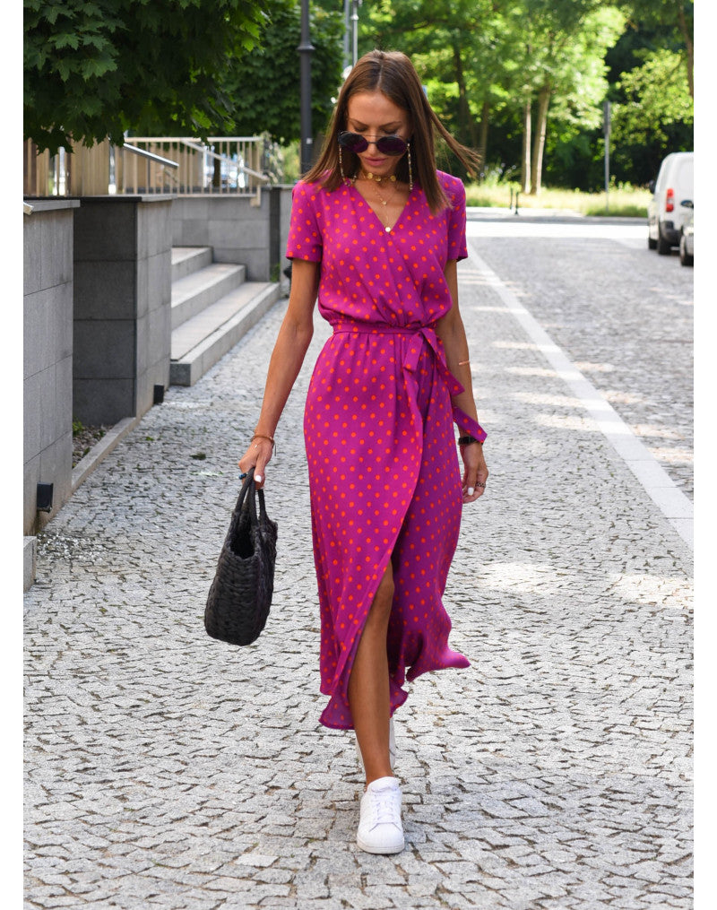 Cilia™ | Vestido midi floral envolvente