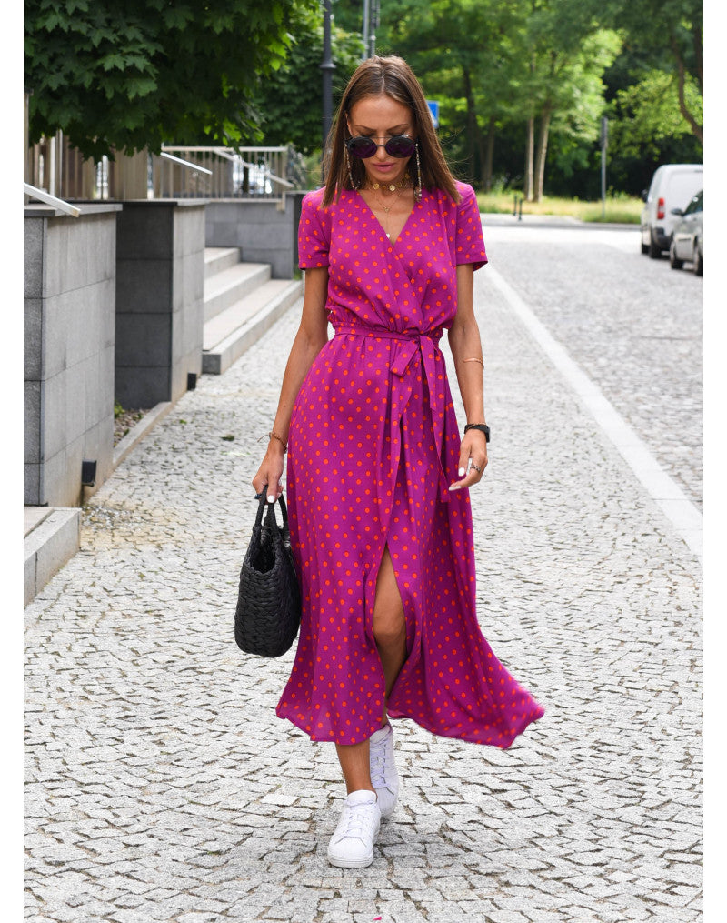Cilia™ | Vestido midi floral envolvente