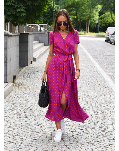 Cilia™ | Vestido midi floral envolvente