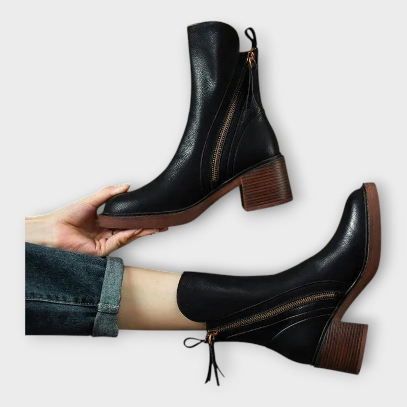 Ángela | Botines Elegantes con Detalle de Cierre