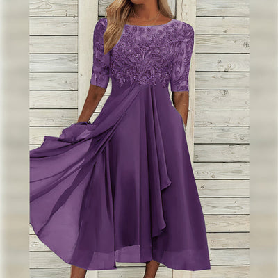 Lía™ | Vestido midi de encaje elegante