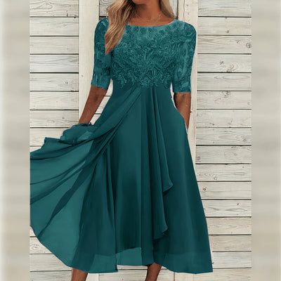 Lía™ | Vestido midi de encaje elegante