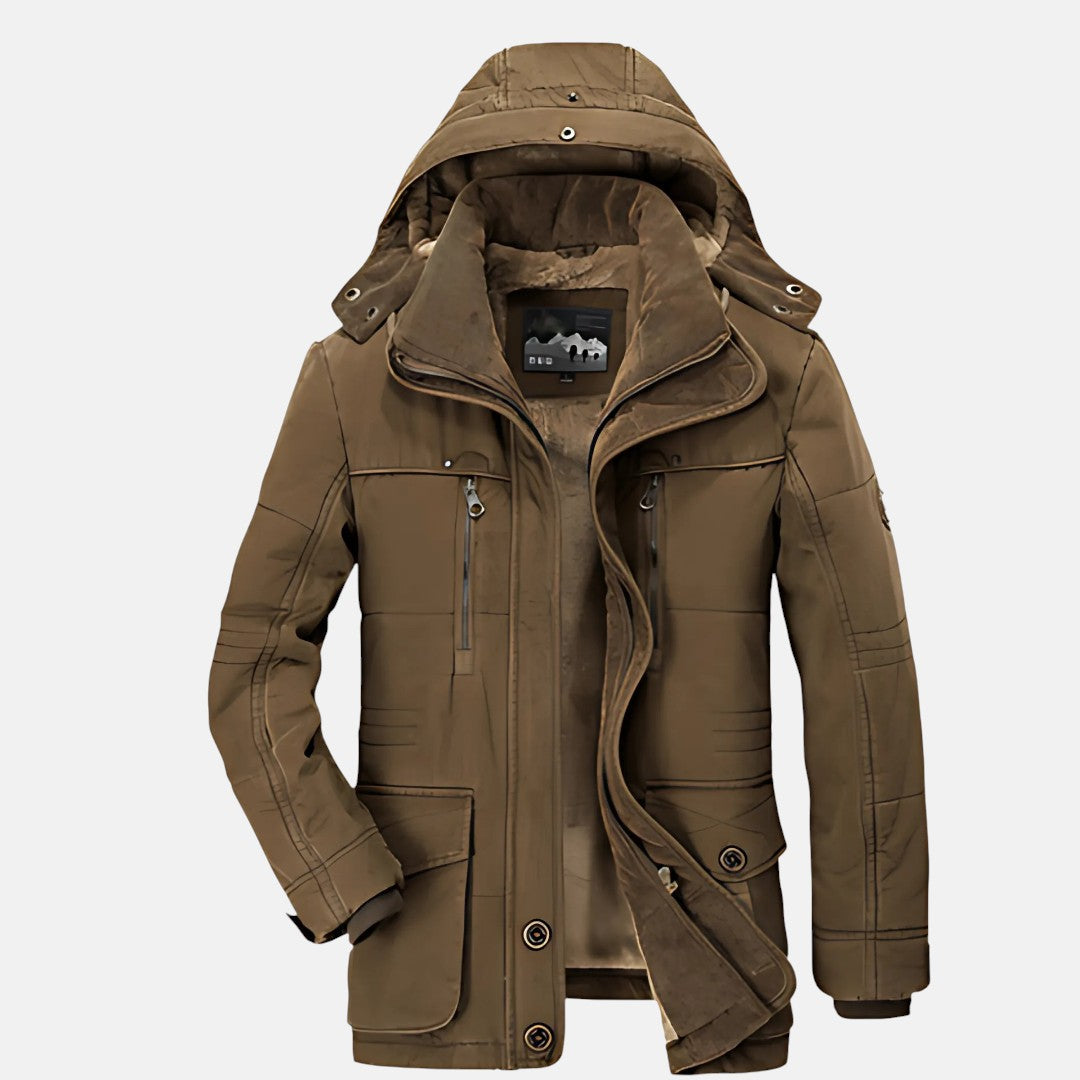 Rafael | Chaqueta de Invierno con Forro de Fleece y Capucha