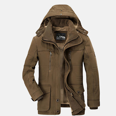 Rafael | Chaqueta de Invierno con Forro de Fleece y Capucha