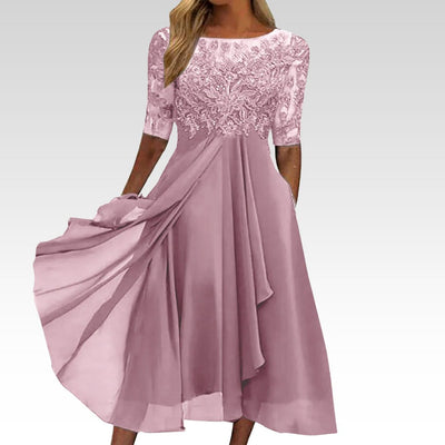 Lía™ | Vestido midi de encaje elegante