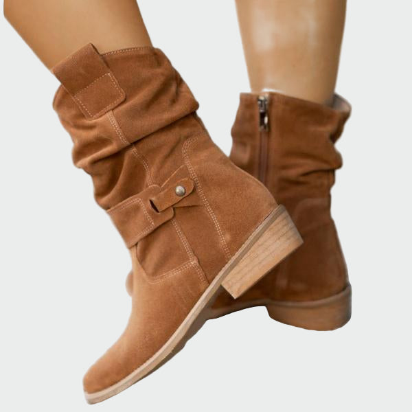 Eva | Botas Casual de Gamuza Suave con Toque Moderno