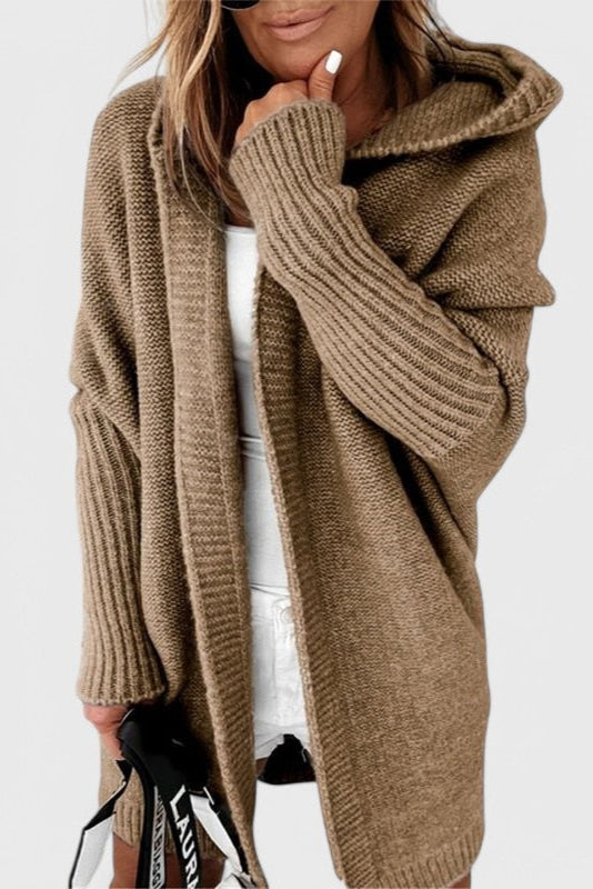 Cárdigan Oversized Lovisa con Capucha de Punto