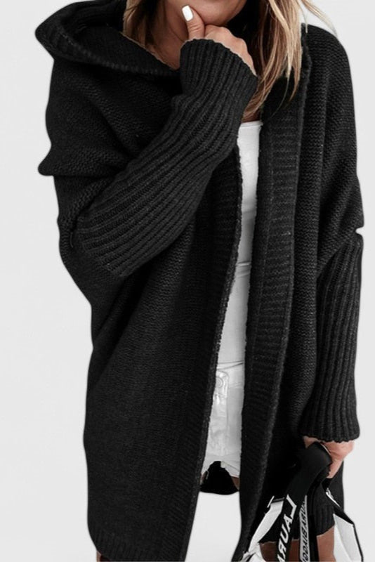 Cárdigan Oversized Lovisa con Capucha de Punto